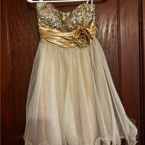 Gold Sequin Celebration Dress